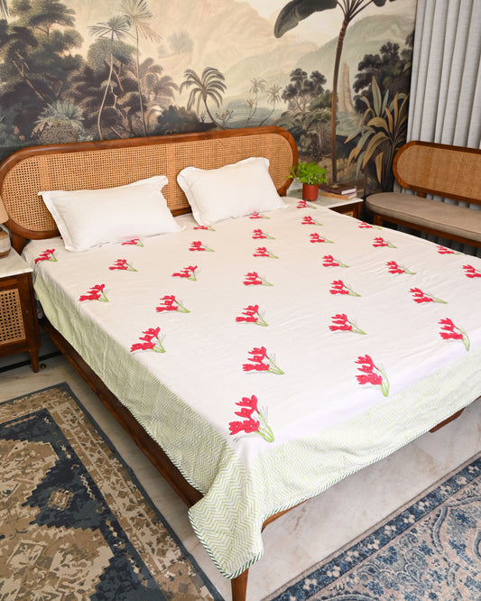 Kavya Hand Block Printed Cotton Dohar AC Blanket