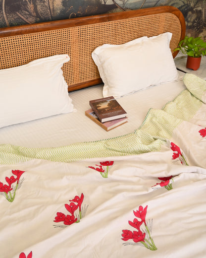 Kavya Hand Block Printed Cotton Dohar AC Blanket