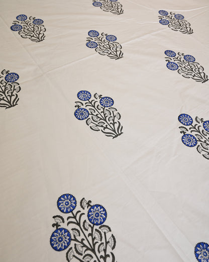Kesar Bagh Premium Hand Block Printed Cotton Bedsheet