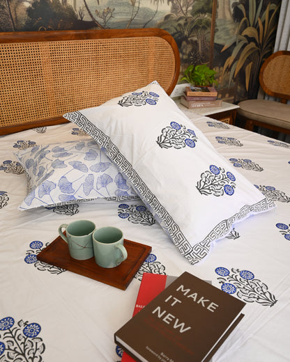Kesar Bagh Premium Hand Block Printed Cotton Bedsheet