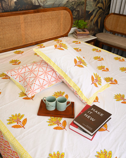 Neel Tara Premium Hand Block Printed Cotton Bedsheet