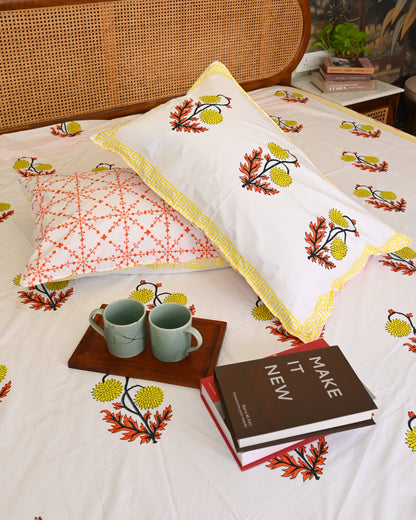 Saanjh Premium Hand Block Printed Cotton Bedsheet