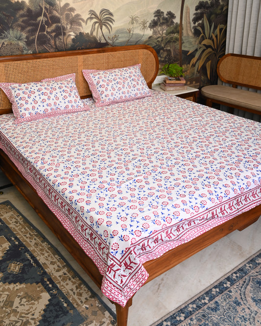 Meher Premium Hand Block Printed Cotton Bedsheet