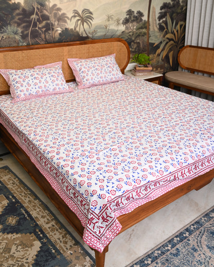 Meher Premium Hand Block Printed Cotton Bedsheet