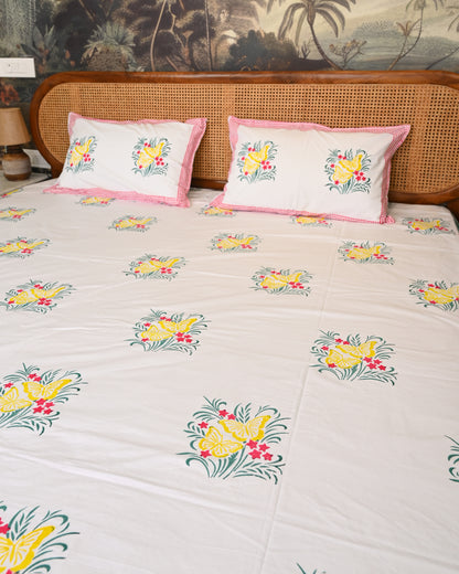 Aabha Premium Hand Block Printed Cotton Bedsheet