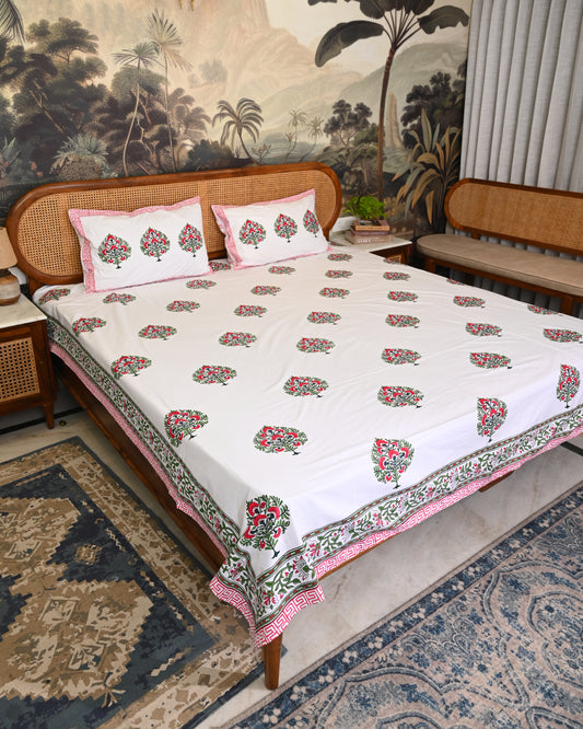 Taraang Premium Hand Block Printed Cotton Bedsheet
