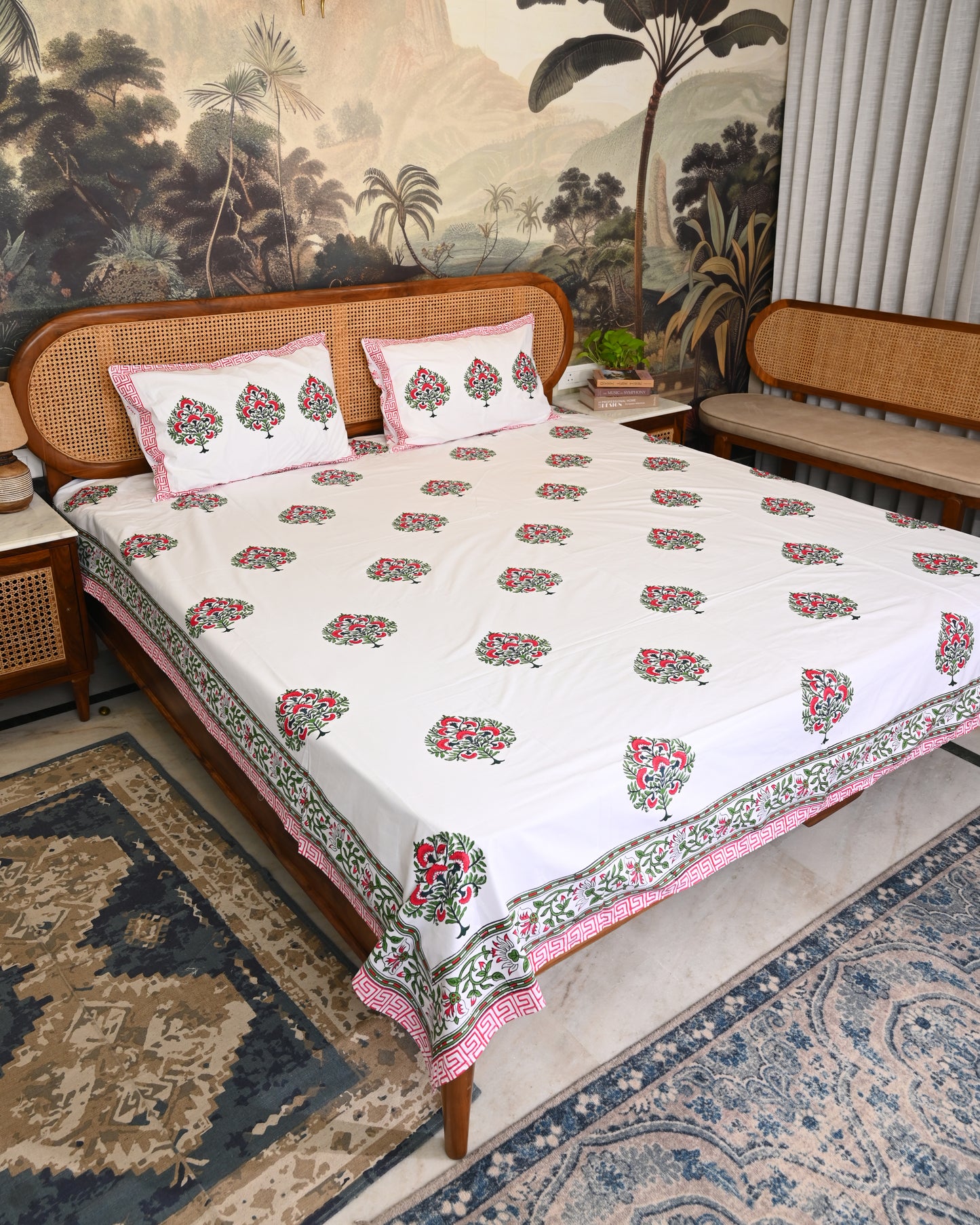 Taraang Premium Hand Block Printed Cotton Bedsheet