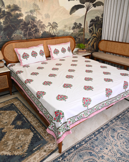 Taraang Premium Hand Block Printed Cotton Bedsheet