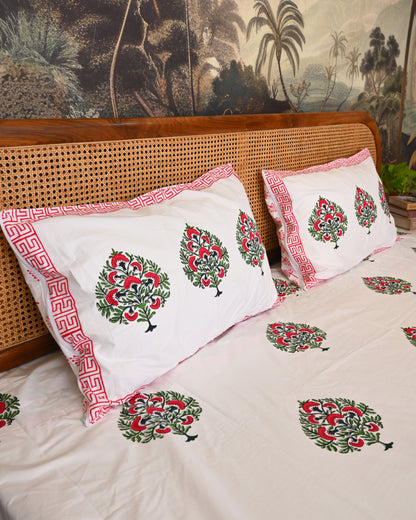 Taraang Premium Hand Block Printed Cotton Bedsheet