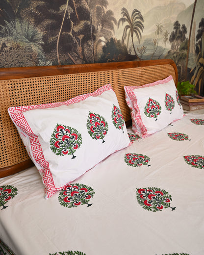 Taraang Premium Hand Block Printed Cotton Bedsheet
