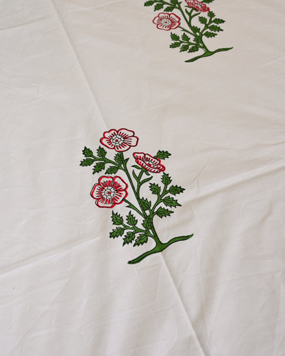 Kavya Premium Hand Block Printed Cotton Bedsheet