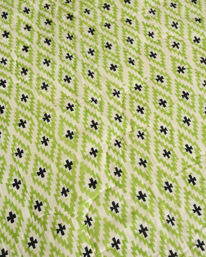 Neerja Hand Block Printed Quilted Bedcover Set