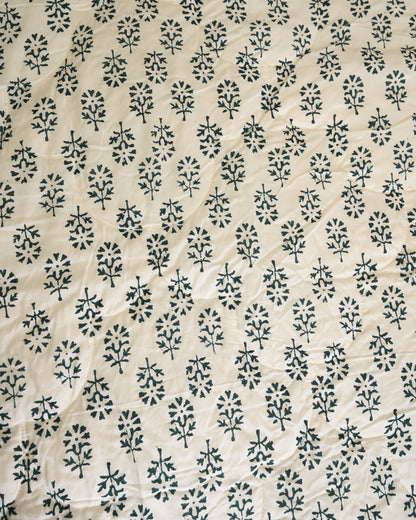 Vasant Hand Block Printed Quilted Bedcover Set