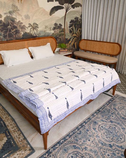 Anokhi Hand Block Printed Mulmul Cotton Quilt
