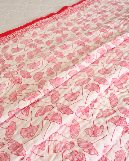 Roohani Hand Block Printed Mulmul Cotton Quilt